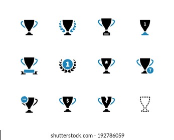 Cup duotone icons on white background. Vector illustration.