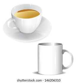 cup and empty mug can be used for website decoration, icon or holiday design