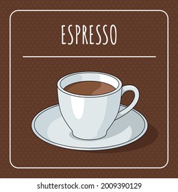 A cup of espresso. Vector illustration