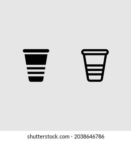 cup fill and outline icon set isolated vector illustration