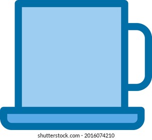 Cup Filled Blue Vector Icon Design
