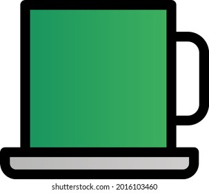 Cup Filled Gradient Vector Icon Design
