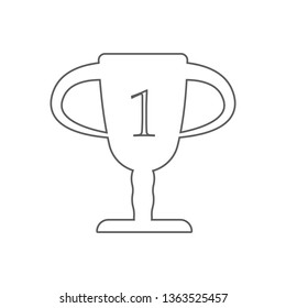 cup for first place icon. Element of Sport for mobile concept and web apps icon. Outline, thin line icon for website design and development, app development