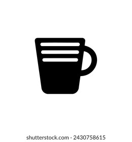 Cup flat icon. Cup outline pictogram.