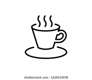 Cup flat icon. Thin line signs for design logo, visit card, etc. Single high-quality outline symbol for web design or mobile app. Cup outline pictogram.