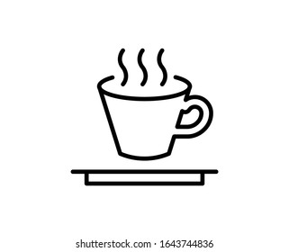 Cup flat icon. Thin line signs for design logo, visit card, etc. Single high-quality outline symbol for web design or mobile app. Cup outline pictogram.