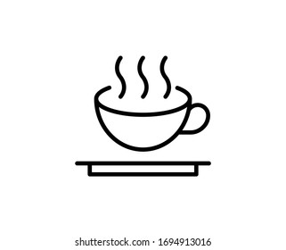 Cup flat icon. Thin line signs for design logo, visit card, etc. Single high-quality outline symbol for web design or mobile app. Cup outline pictogram.