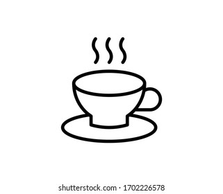 Icono plano de la copa. Señales de línea delgada para el logotipo de diseño, tarjeta de visita, etc. Símbolo único de esquema de alta calidad para diseño web o aplicación móvil. Pictograma del contorno de la copa.