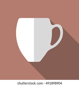 Cup flat icon for your design. Icon for web and mobile app. Vector illustration