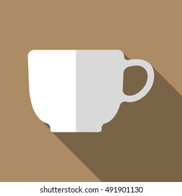 Cup flat icon for your design. Icon for web and mobile app. Vector illustration