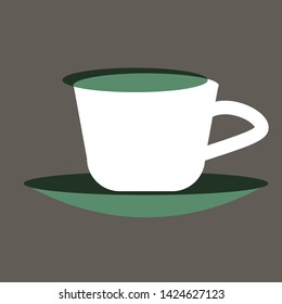 Cup flat illustration design graphic