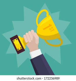 Cup. Flat vector illustration 1.