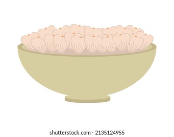 cup with flower petals icon