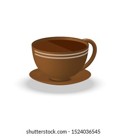 a cup fo espresso coffee  on a white background,vector