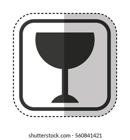 cup fragile packing sign vector illustration design