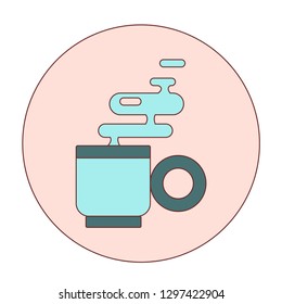 cup of fragrant black coffee vector image