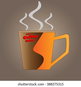 A cup of fresh coffee in a flat design- vector stock