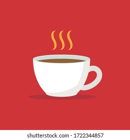 Una taza de café fresco , taza de café caliente , vector , ilustrador.