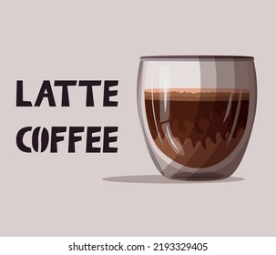 Cup of Fresh Coffee with smoke . Vector Illustration