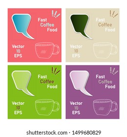 Cup of Fresh Coffee. Vector Illustration. Flat Style. Decorative Design for Cafeteria, Posters, Banners, Cards