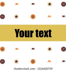 Cup of Fresh Coffee. Vector Illustration. Decorative Design for Cafeteria, Banners, Cards.