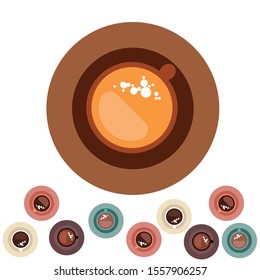 Cup of Fresh Coffee. Vector Illustration. Decorative Design for Cafeteria, Banners, Cards.
