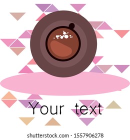 Cup of Fresh Coffee. Vector Illustration. Decorative Design for Cafeteria, Banners, Cards.
