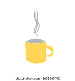 Cup of Fresh Coffee. Vector Illustration. Flat Style