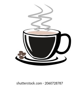 A cup of fresh coffee. Vector Illustration