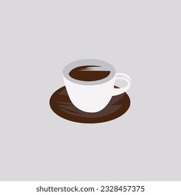 Una Copa De Ilustración De Vector De Café Fresco.