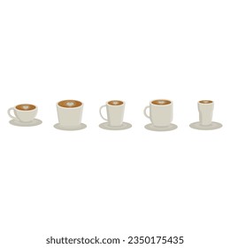 A Cup of Fresh Coffee. Vector Illustration. Flat style. Decorative Design for Canteen, Poster, Banner, Card