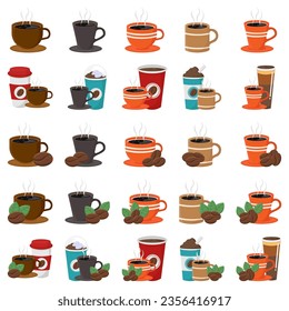 A Cup of Fresh Coffee. Vector Illustration. Flat style. Decorative Design for Canteen, Poster, Banner, Card