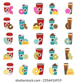A Cup of Fresh Coffee. Vector Illustration. Flat style. Decorative Design for Canteen, Poster, Banner, Card