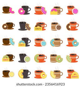 A Cup of Fresh Coffee. Vector Illustration. Flat style. Decorative Design for Canteen, Poster, Banner, Card