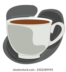 Cup of Fresh Coffee. Vector Illustration.