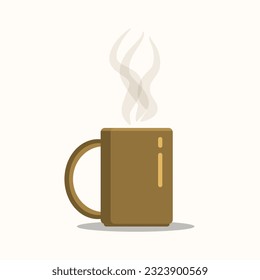 a cup of freshly brewed aromatic brown coffee