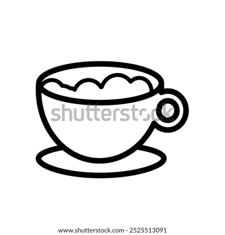 cup with frothed coffee - vector icon