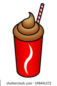 A cup of frozen cola.