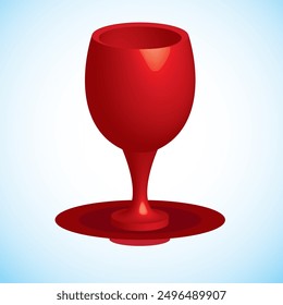 Cup Glass 3D Logo Design - Vector - EPS