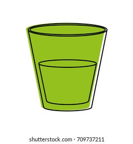 cup of glass with beverage icon image 