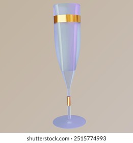 cup glass crystal 3d vector