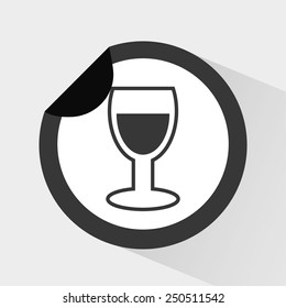 cup glass design, vector illustration eps10 graphic 