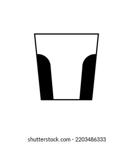 Becher, Glas, Laborbild Vektorgrafik Logo Vorlage. Geeignet für viele Zwecke.