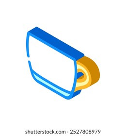 Becher Glas Paket isometrische Ikone Vektor. Becherglas-Packungszeichen. einzelne Symbolgrafik