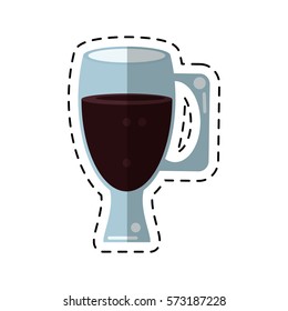 cup glass refreshment cold liquid - dot line