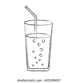 cup glass with straw icon