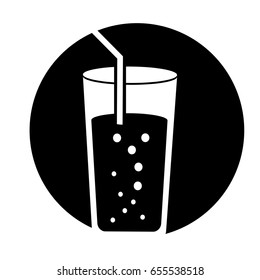 cup glass with straw icon