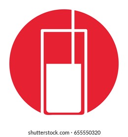 cup glass with straw icon