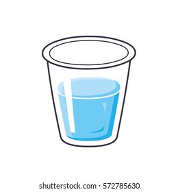 Cup or glass of water vector isolated.