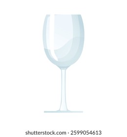 Cup of glass for wine vector design illustration with simple shape clear color. Perfect for asset or template drink and food business 